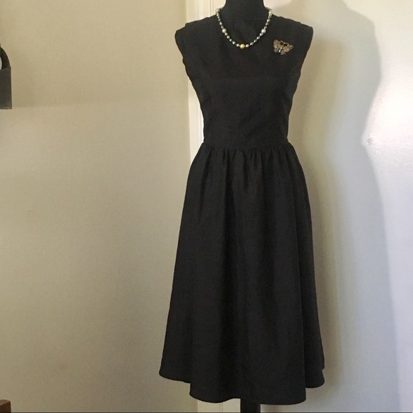 Vintage Dresses & Skirts - 1950s Backless evening dress little black dress S